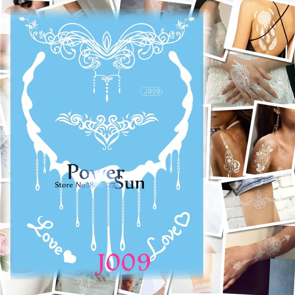 1 шт. изысканный дизайн королевы короны белая татуировка хной женский боди арт