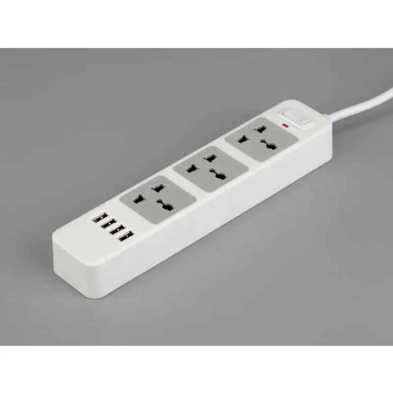 Силовая лента с стабилизатором напряжения 3 банды 4 usb порта 2 м