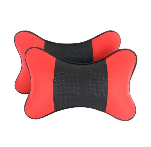 2 шт. кожа памяти хлопок автомобильное сиденье эргономичный подголовник подушка