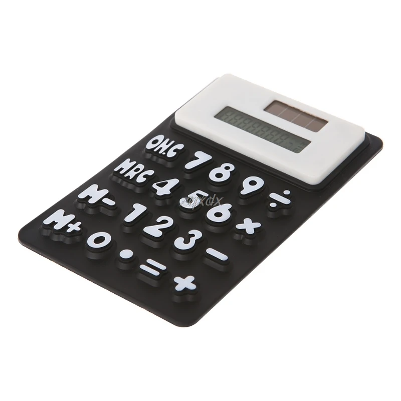 Складной мягкий силиконовый ручной научный калькулятор на солнечных батареях