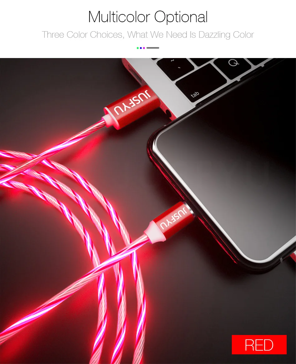 Течёт светящийся Магнитный кабель Micro usb type C адаптер для зарядки телефона Micro usb type-C Магнитный зарядный кабель для iphone samsung