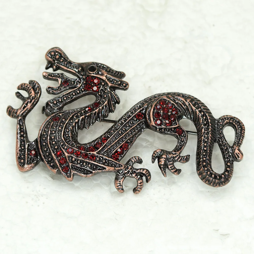 Red Rhinestone Dragon Pin brooches C299 C3 | Украшения и аксессуары