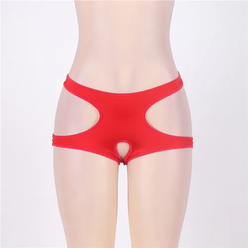 red PK5016 Comeondear, сексуальные прозрачные трусики с вырезами, сексуальное женское нижнее белье, женские трусы размера плюс, женские трусы - Цвет: red