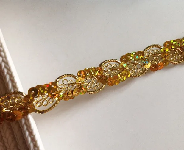 10 yard/lot 1-2.5cm width gold braid fabric embroidery tapes lace trim ribbon G33L477L180724D | Дом и сад