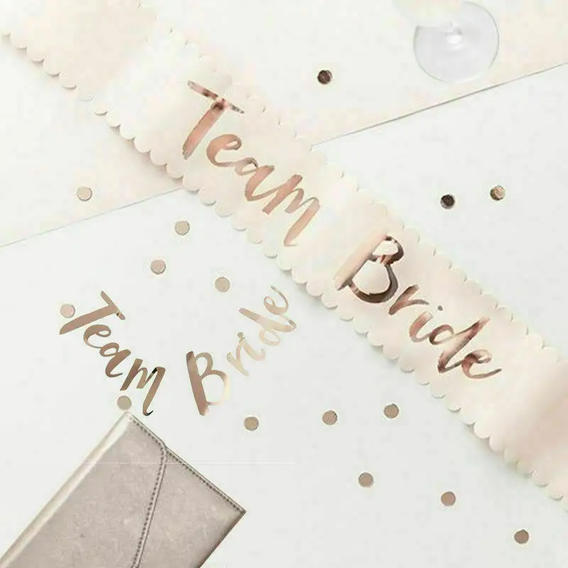 Курятник атласная Команда Невесты быть свадебный душ лента через плечо для