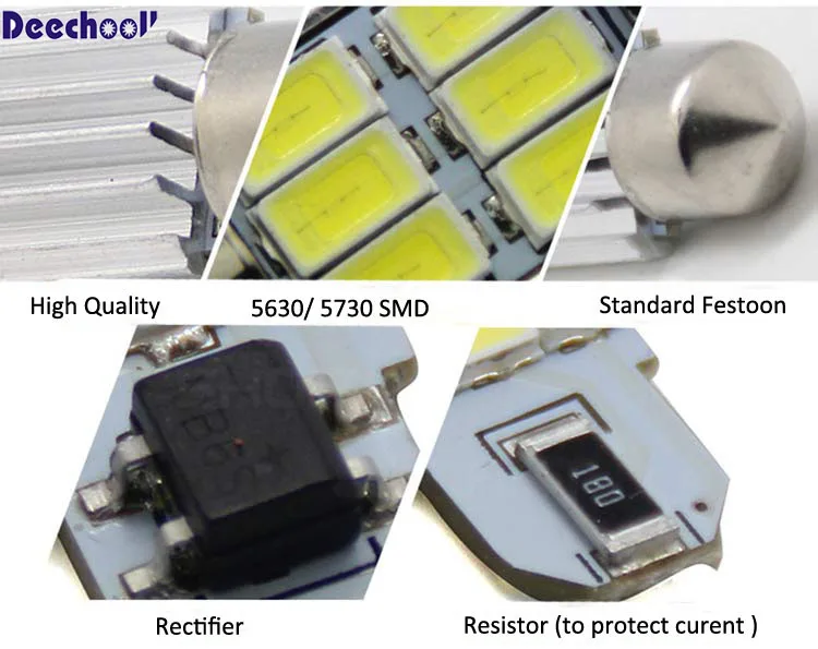 6 шт. автомобильный Стайлинг 5630 9SMD CANBUS Festoon купольный светильник C5W 6418 без ошибок