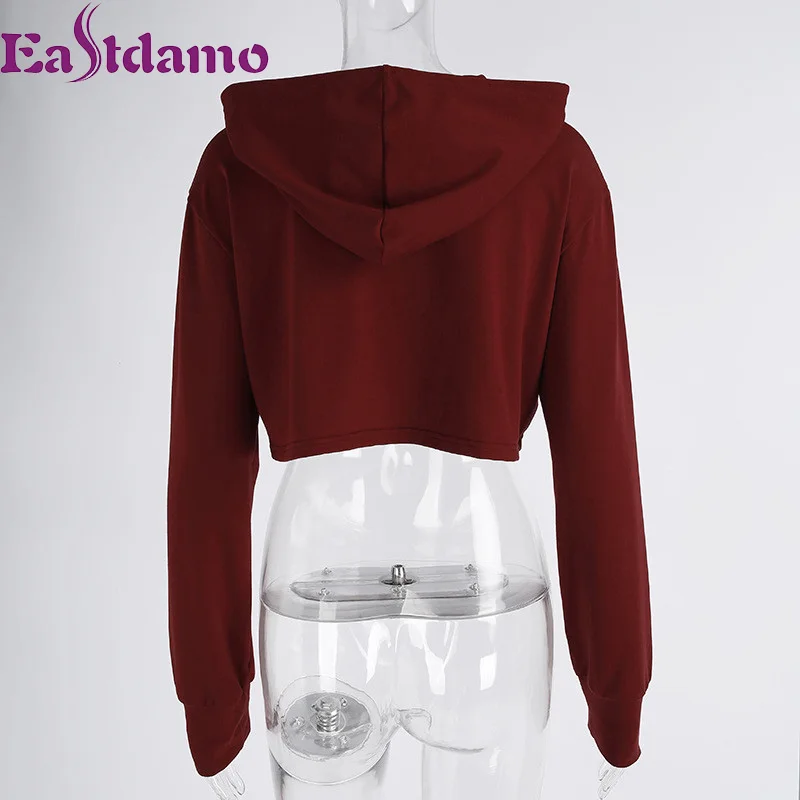 Eastdamo 2017 Women Hoodies Sweatshirt Harajuku Casual Pullovers Long Sleeve Solid Autumn Hooded Tracksuits Jumper outerwear | Женская