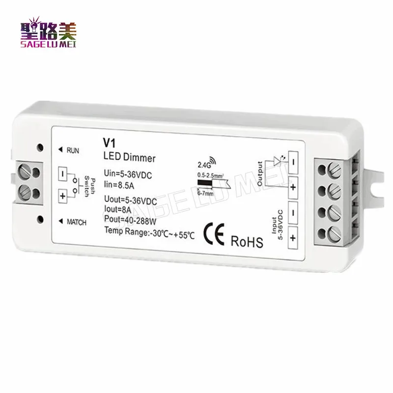 DC5V 24V 36V Беспроводной R6 + V1 2 4 г зоны RF сенсорный светодиодный диммер контроллер для