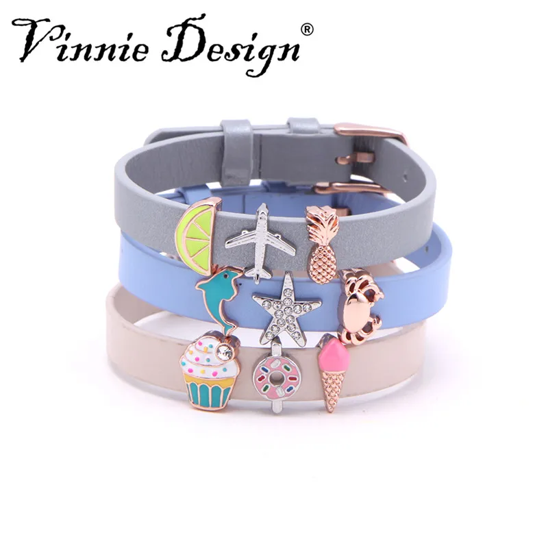 Винни дизайн однотонные браслеты кожаные с подвеской сделай сам Женские