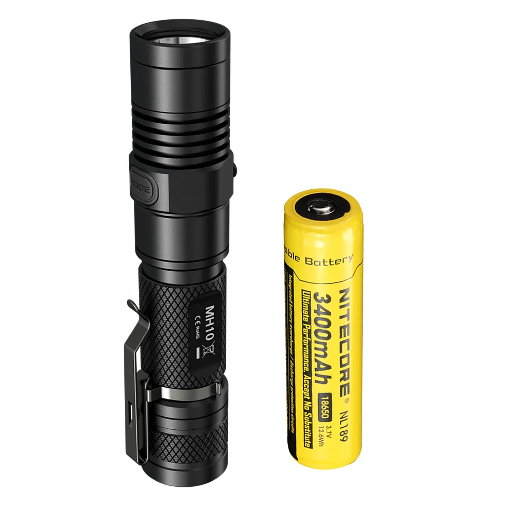Оптовая продажа NITECORE MH10 1000 люмен светодиодный уличный портативный фонарик
