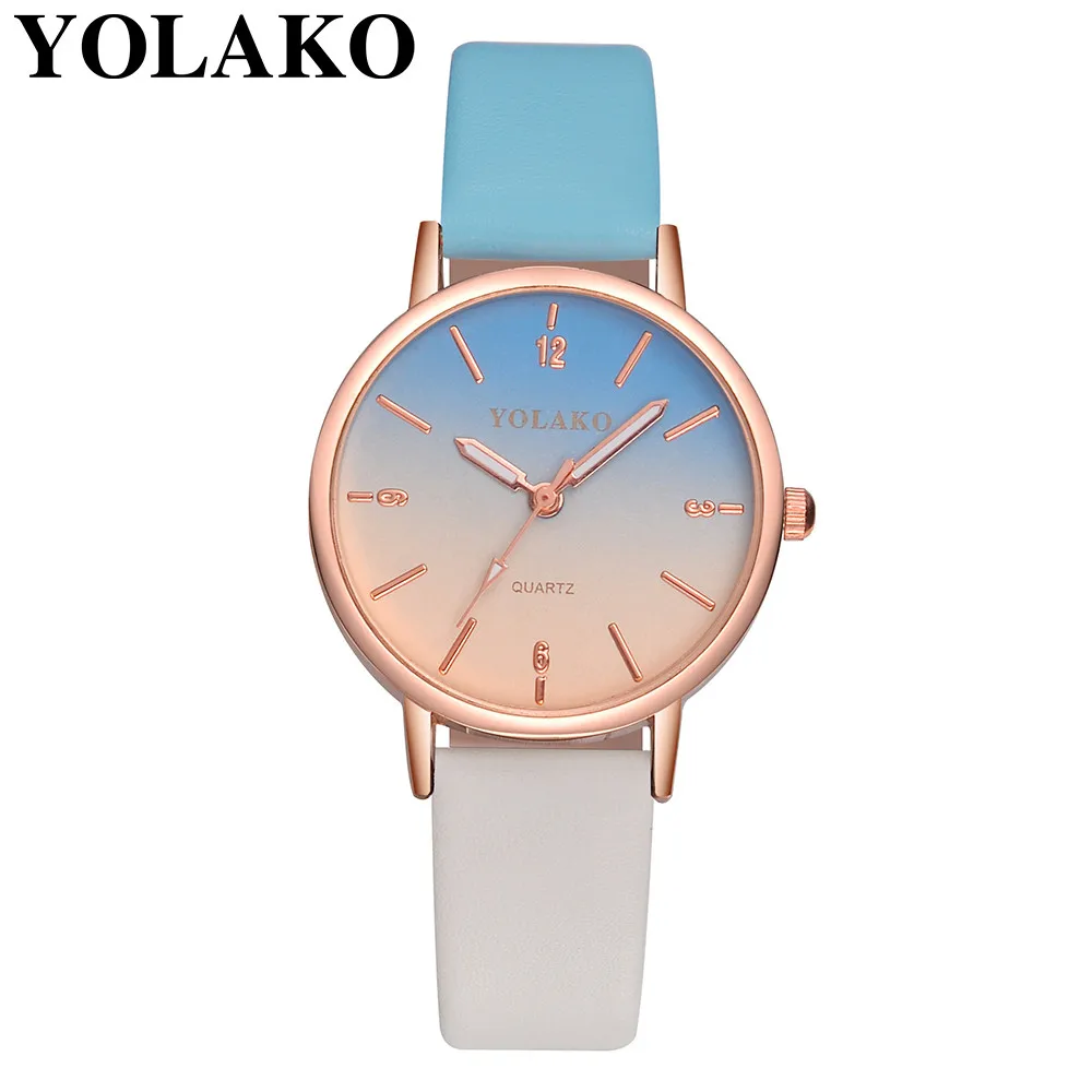 color as show Женские часы relogio feminino, повседневные кварцевые часы с кожаным ремешком, новые часы с ремешком, аналоговые наручные часы для женщин bayan kol saati - Цвет: color as show