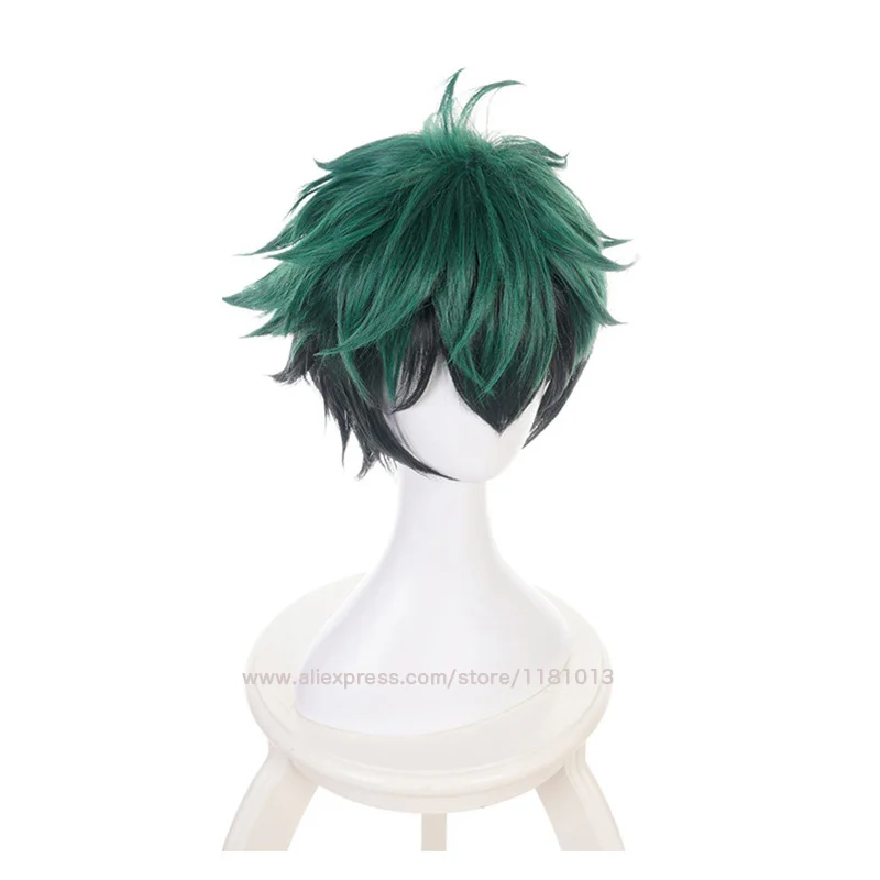 Boku no Hiro Akademia Izuku Midoriya короткий парик My Hero Academy Deku зеленый и черный косплей парик+ парик шапка