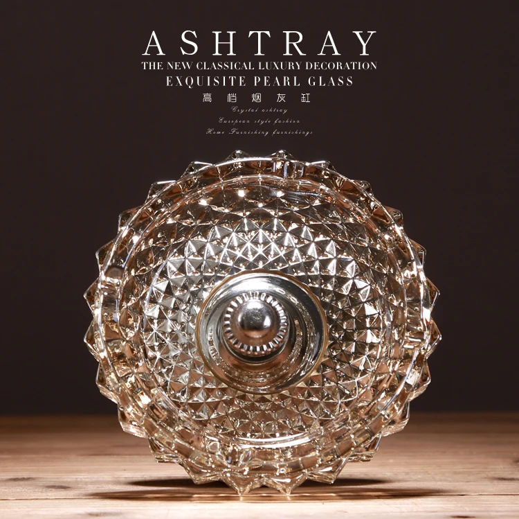 Классическая перламутровая стеклянная пепельница для украшения дома сигар|ashtray