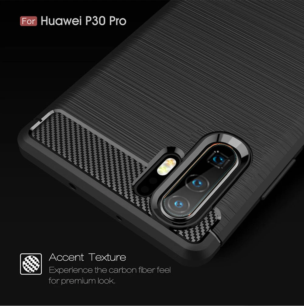 Для Huawei P30 Lite чехол из углеродного волокна противоударный чехол для телефона для Huawei P 30 Lite P30 Pro Чехол полная защита бампер