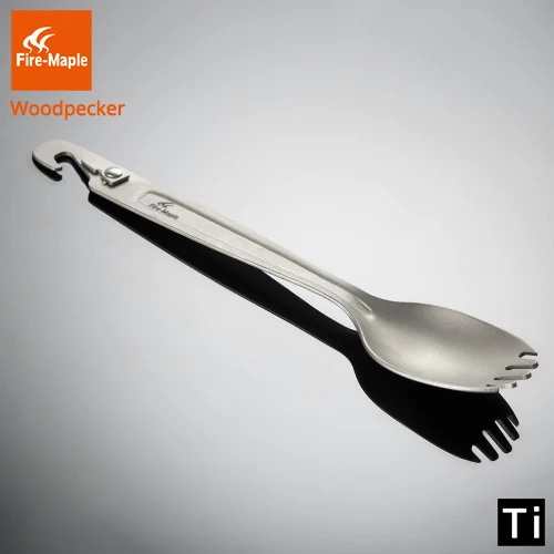 silver Fire Maple titanium Spork с многофункциональным ударом сверхлегкие походные столовые приборы походная посуда награждена ISPO Gold Winner - Цвет: silver