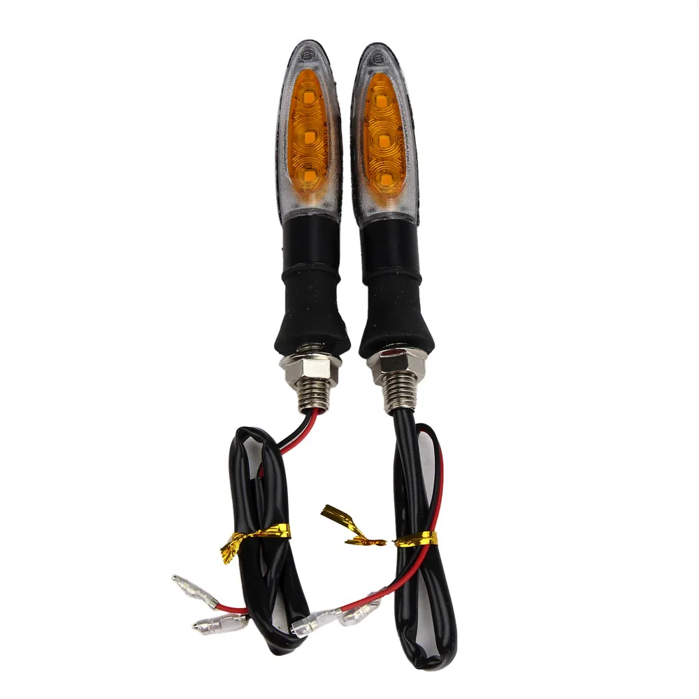 Автомобильный Стайлинг 2pcs 12V мотоцикл светодиодный индикатор Янтарный светильник сгибаемый My19