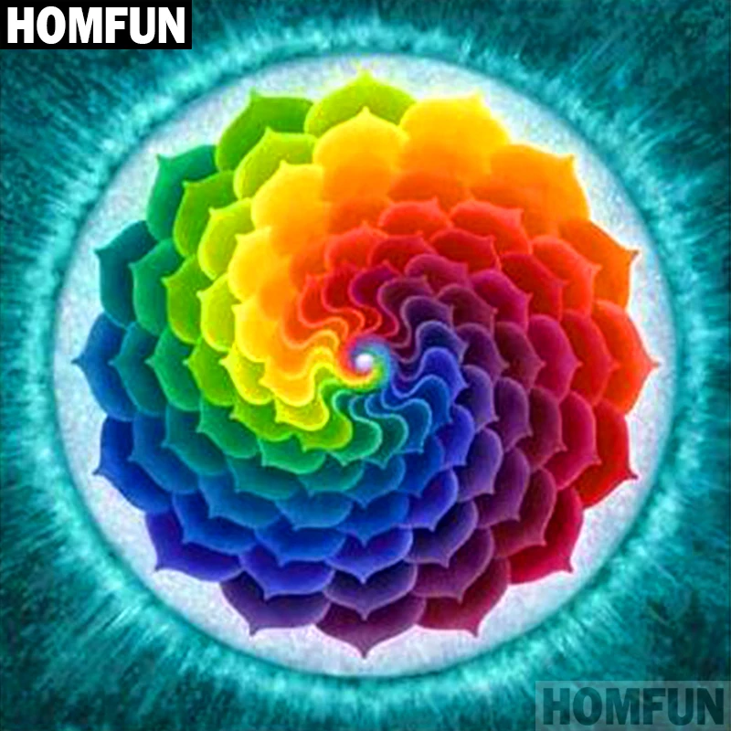 HOMFUN полная квадратная/круглая дрель 5D DIY Алмазная картина "Религия мандала" 3D вышивка крестиком 5D домашний декор A01830