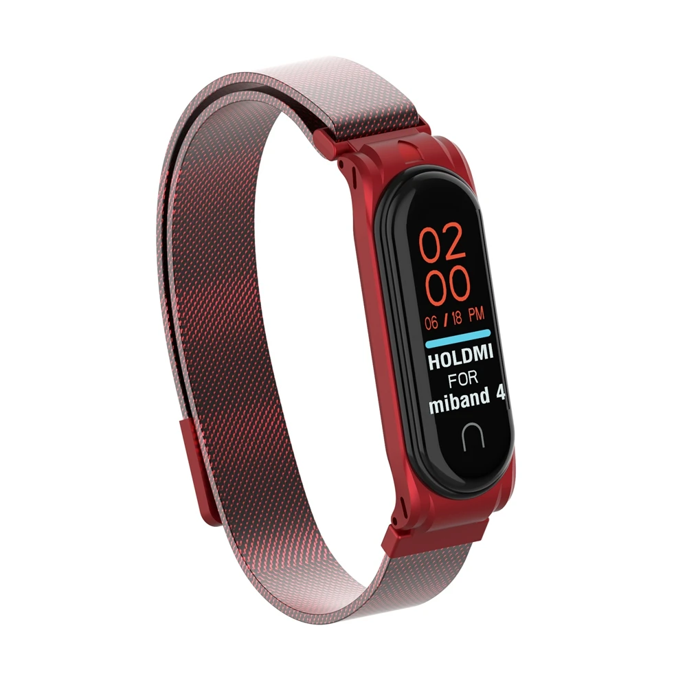 Для mi band 4 3 ремешок металлический магнитный браслет для Xiaomi mi band 4 умный браслет Сменные аксессуары для Xiao mi band 4