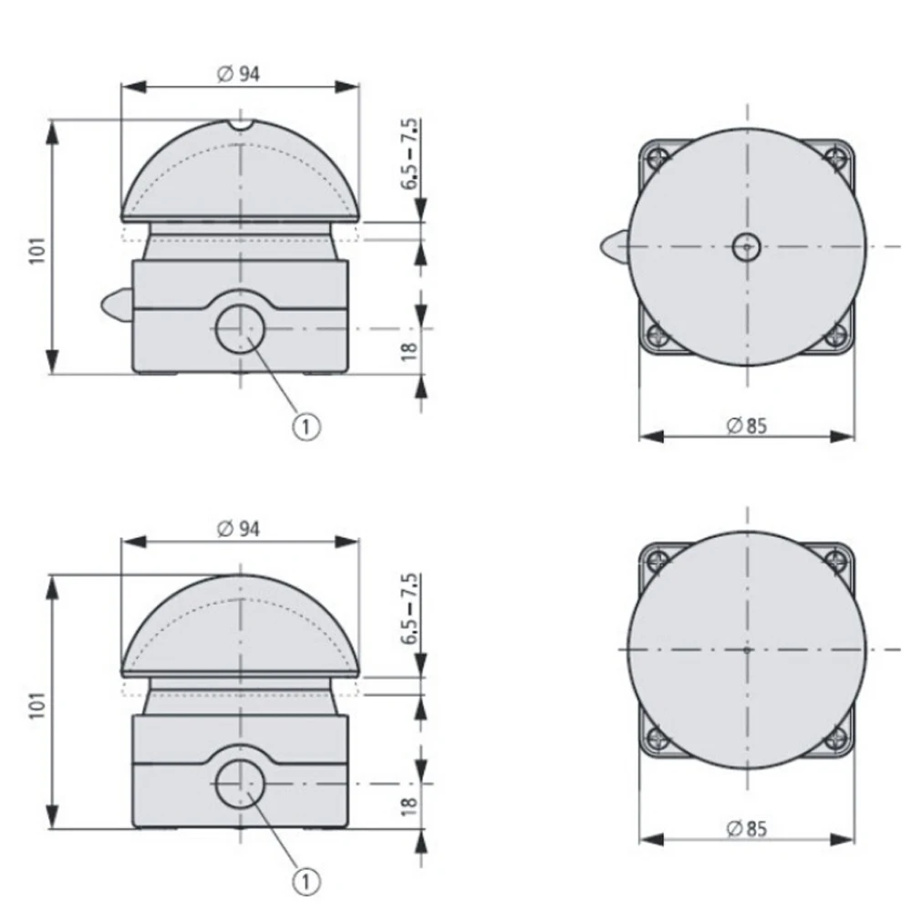 IP67 IP69K 1 NO+ 1 NC FAK-R/KC11/1 229746 красный гриб клавиша аварийной остановки ладони ножные переключатели