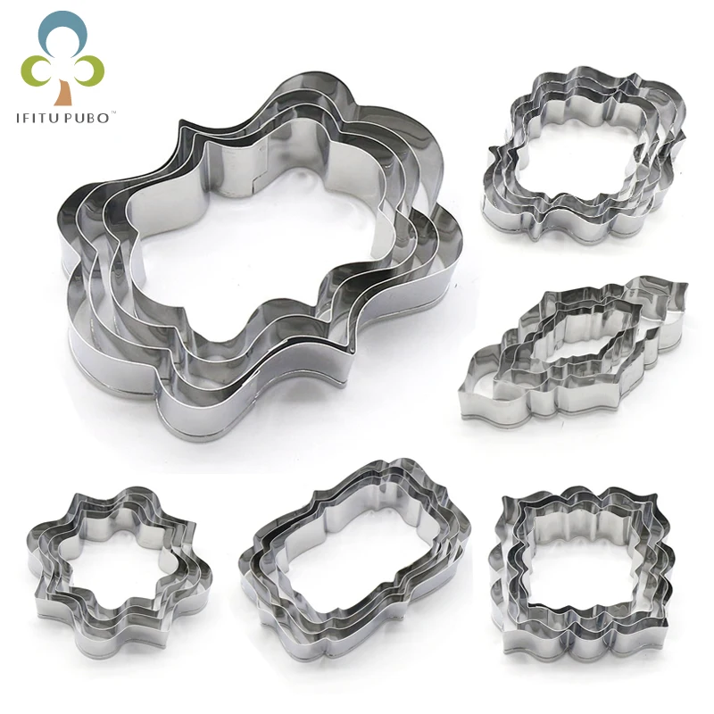 4 шт./компл. из нержавеющей стали благословение рамка бисквиты резцы для печенья - Цена: 341