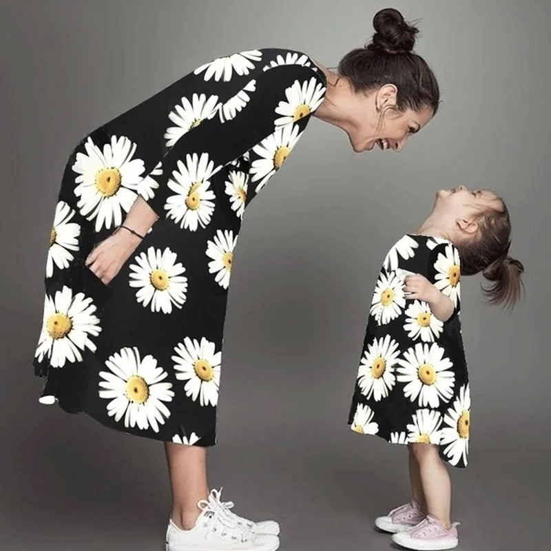 

1 шт. платье для родителей и детей, семейная одежда, наряды, платье с длинным рукавом, летнее платье
