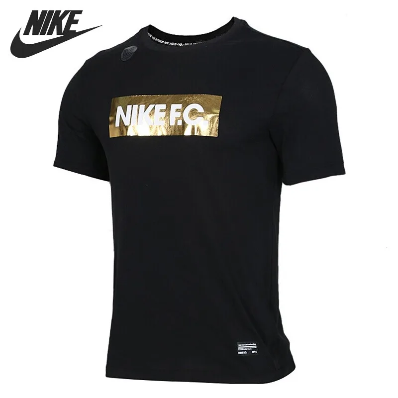 Оригинальный Новое поступление NIKE FC сухой Тройник Золотой блок мужские футболки
