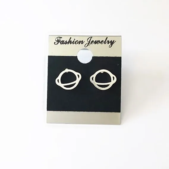 DIANSHANGKAITUOZHE Stainless Steel Saturn Fashion Jewelry Women Earrings Gold Plated Star Stued Earring Party Bijoux Accessories |