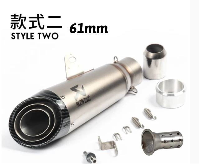 CB190R/X K8 K9 K7 CBR300/500 углеродное волокно 60 мм Глушитель yoshimura CBR escape moto выхлопная труба 51 мм - Цвет: B