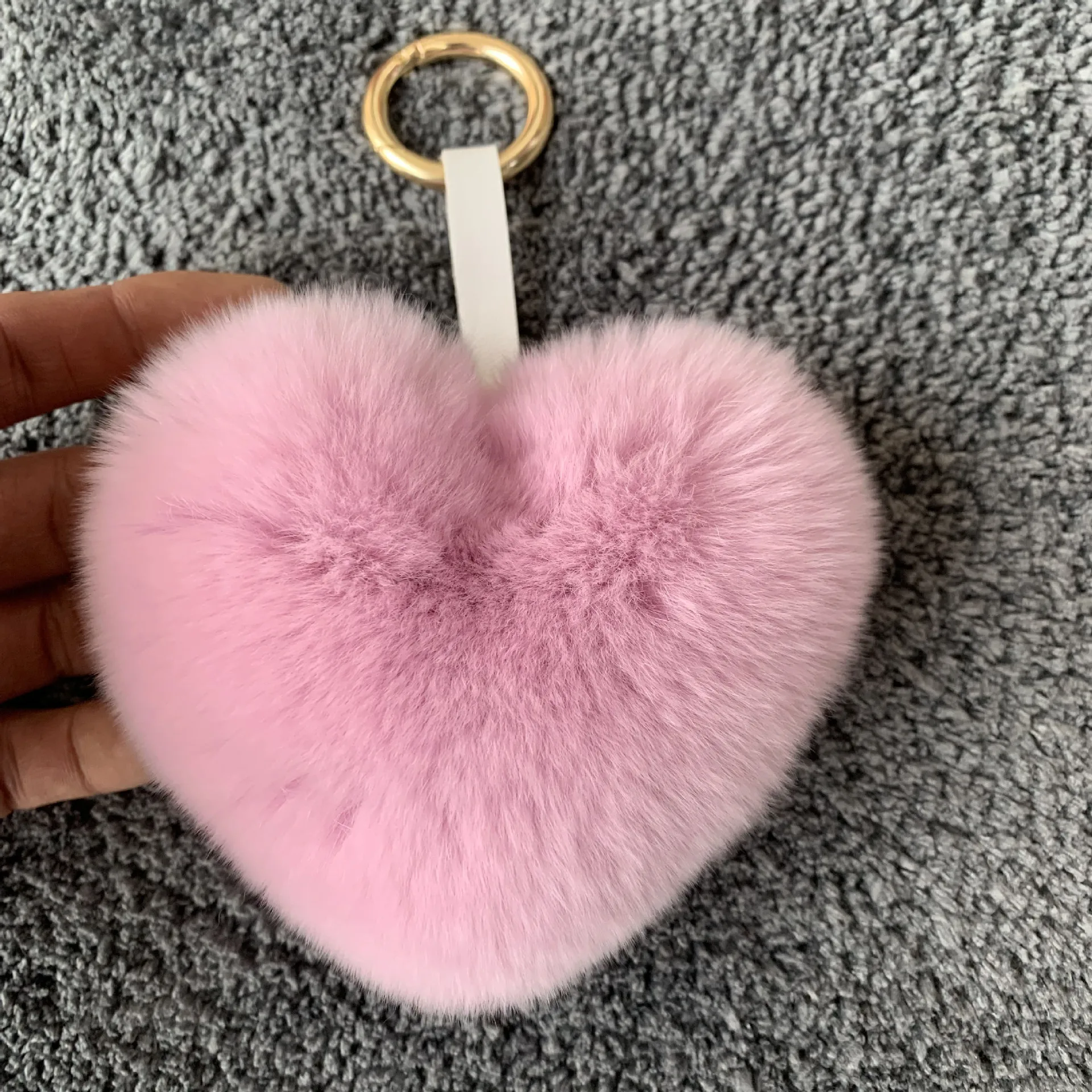 Новые милые помпоны в форме сердца мяч из искусственного кроличьего меха