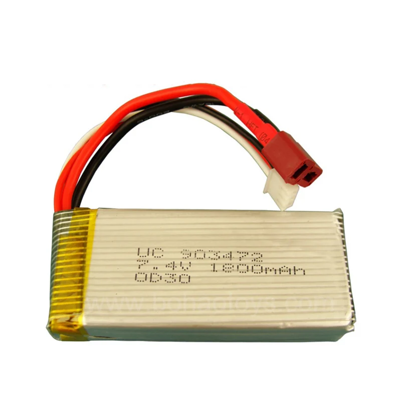 

7.4V 1800mAH Remote control airplane remote control helicopter accessories lithium battery inserted 903472 T plug free shipping