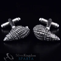sparta conch cufflinks silver plated high quality metal mens free shipping