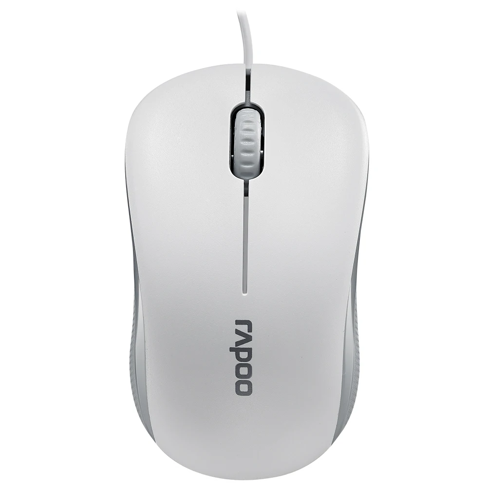 Белый Rapoo N1130 USB Проводная оптическая мышь бизнес офисные мыши 1000 dpi для Mac PC ноутбук Настольный компьютер ноутбук планшеты - Цвет: Белый
