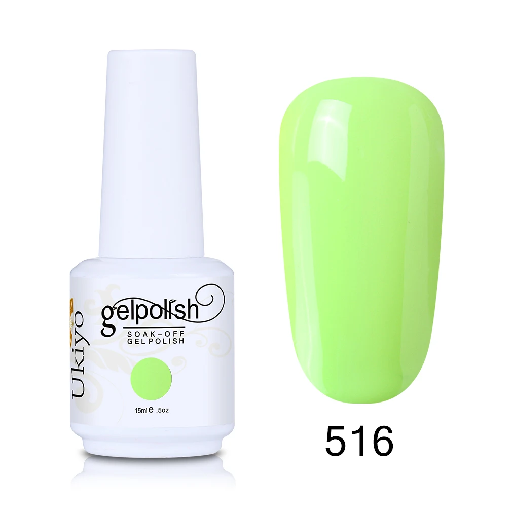 516 Ukiyo 15 мл Гель-лак для ногтей для стемпинга Vernis Ongle Esmaltes Permanentes De UV Y Led лак для ногтей Гель-лак es маникюр - Цвет: 516