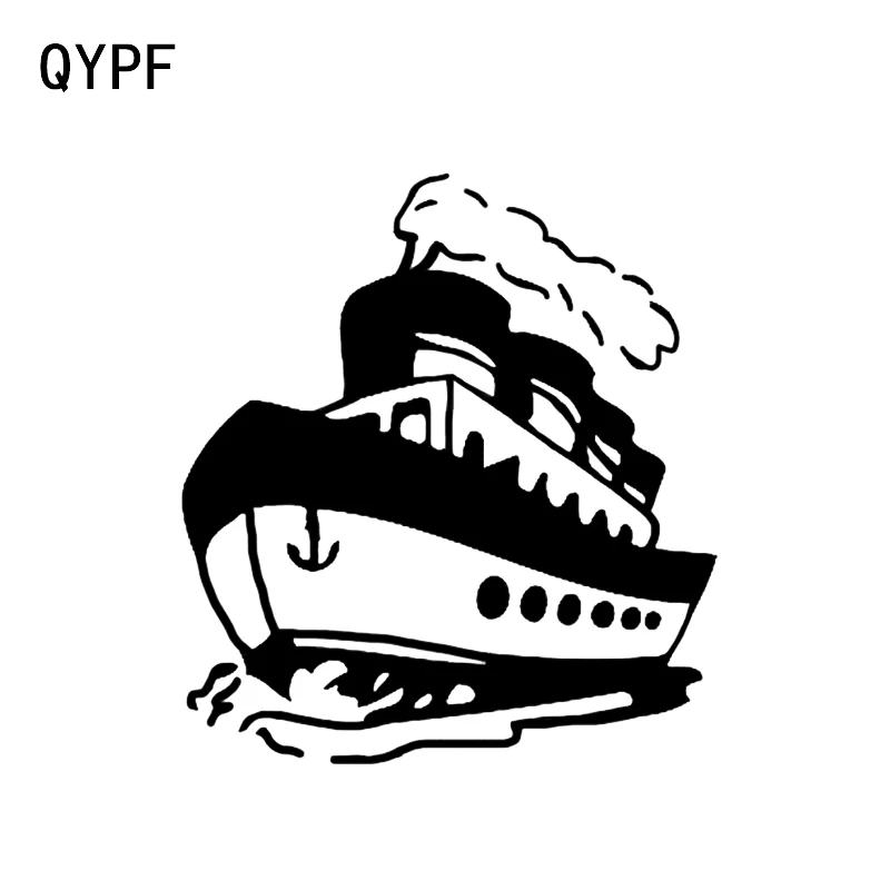 

QYPF 12,3*13,6 см интересный корабль моряк декоративная Автомобильная наклейка Силуэт Высокое качество виниловый Графический C16-1032