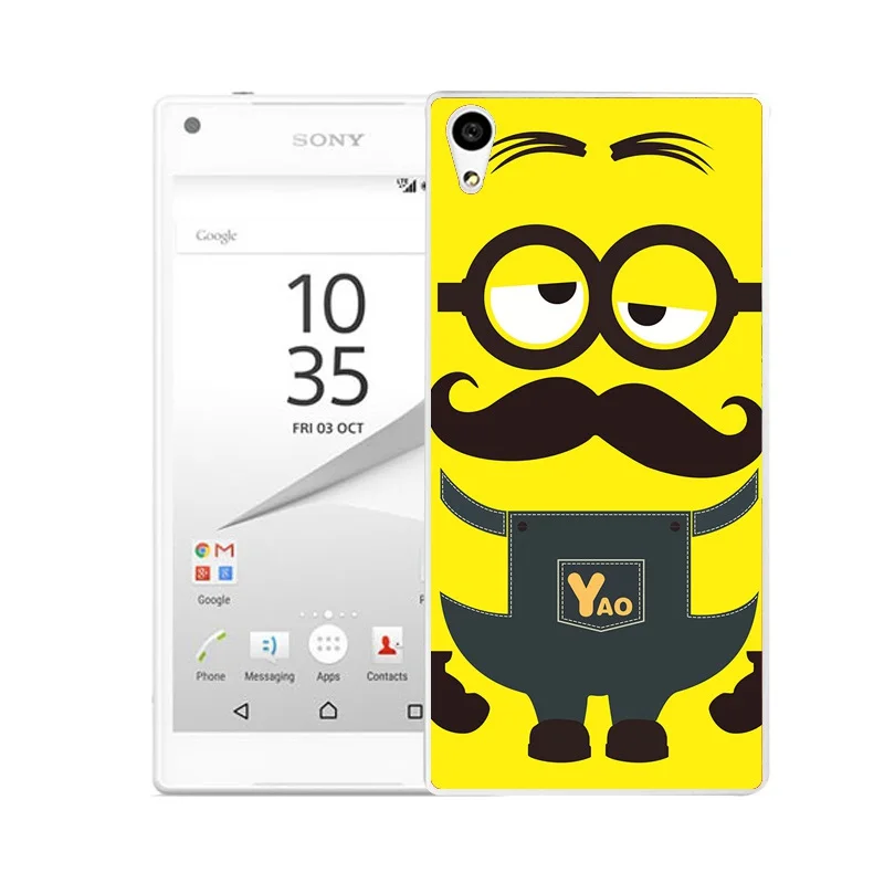 QMSWEI TPU Clear Soft Phone Case For Sony Z3 Z2 Z5 Z4 Painting Minion Monkey Protective Cover C3 C4 C5 Free Shipping |