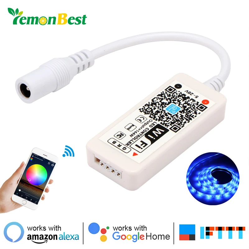 Контроллер Lemonbest для светодиодных лент с поддержкой Wi Fi и Alexa Google Assistant|Контролеры