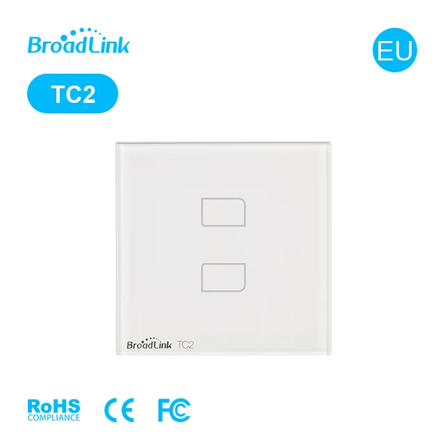 86 Размер ЕС Версия BroadLink TC2-2-EU настенный выключатель умный сенсорный 2gang 1 way пульт