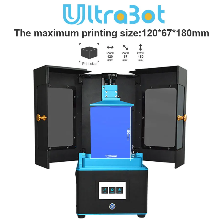 3D принтер ULTRABOT с ЖК дисплеем быстрая нарезка матрица 405 нм УФ светильник двойная