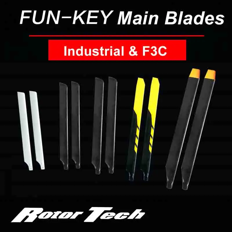Детали для вертолета Rotor Tech RC основные лезвия промышленные и F3C 550 мм 560 570 600 700 810 830