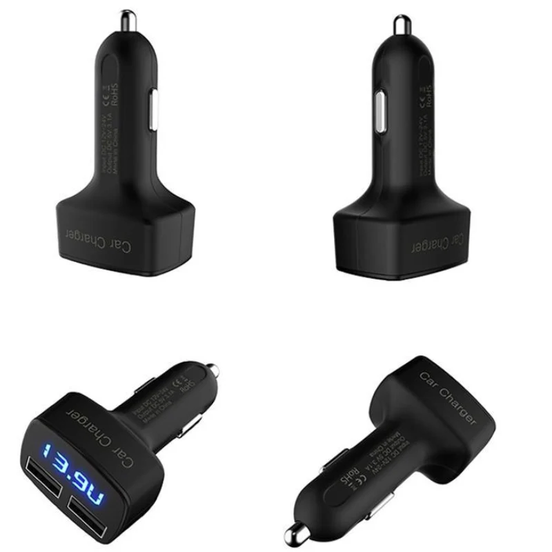 Автомобильное зарядное устройство с двумя usb портами 4 в 1 3 а 12 24 2 порта USB адаптер