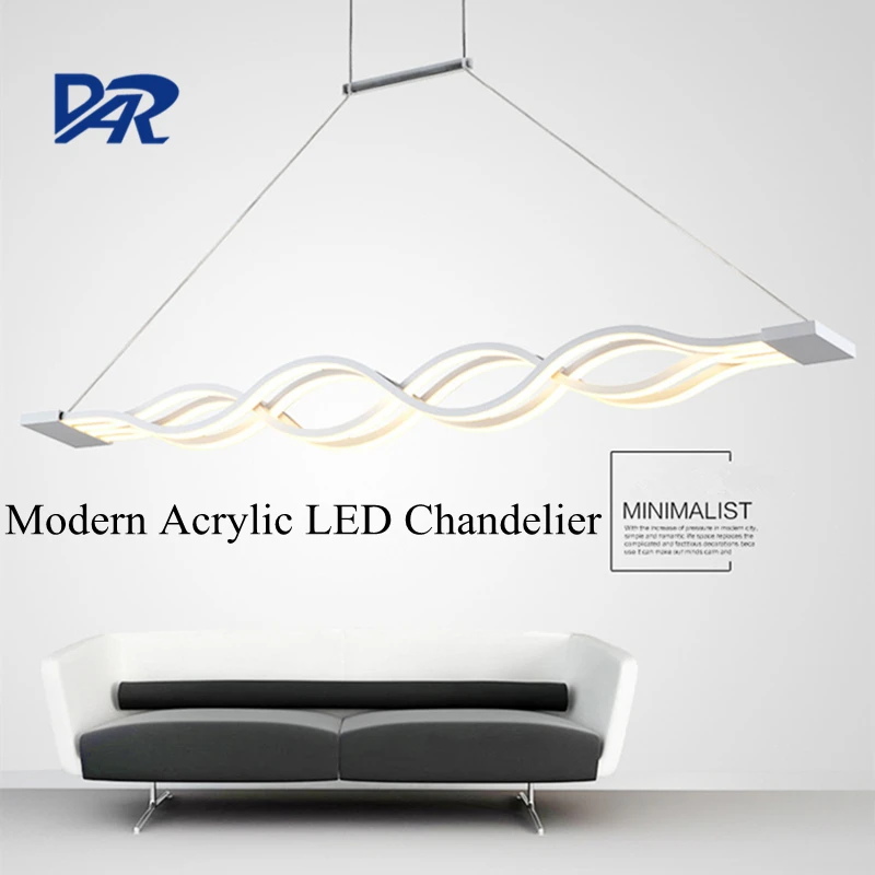 Мода волна акриловые светодиодные Люстры для Обеденная блеск hanglamp lampadario