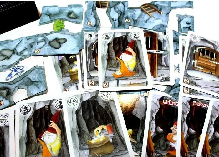 3 Варианта горняцкой игровой таблицы "Саботаж 1 2: Дуэль для игроков".
