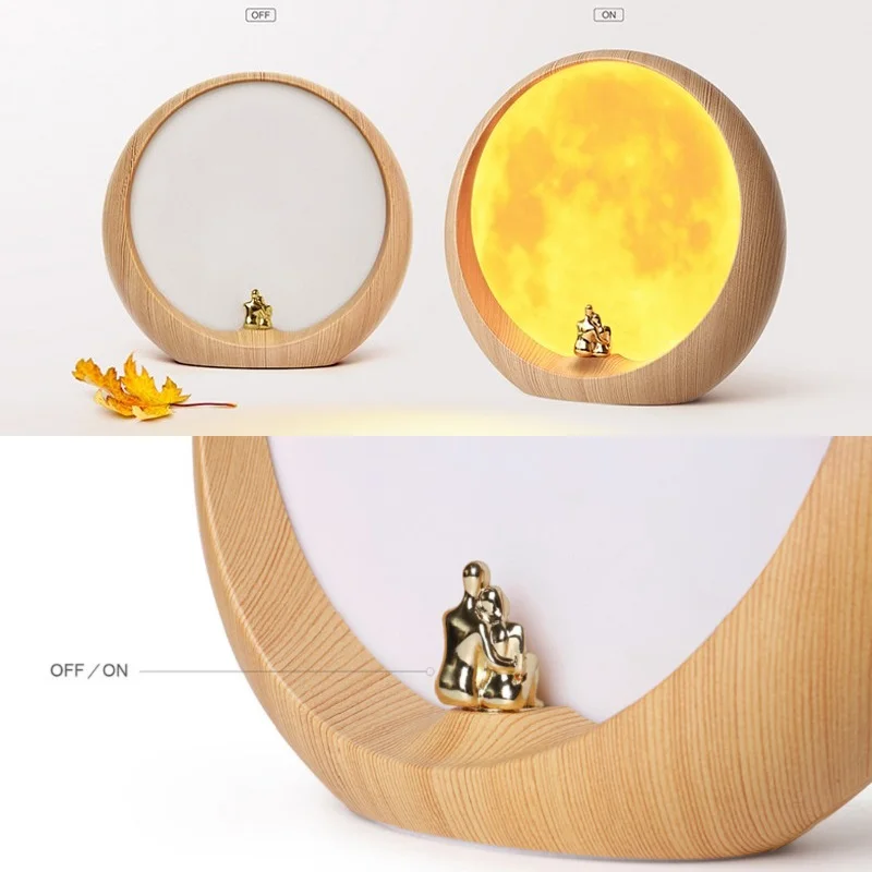 Креативный светодиодный светильник с Луной перезаряжаемый 3d ночник сенсорный