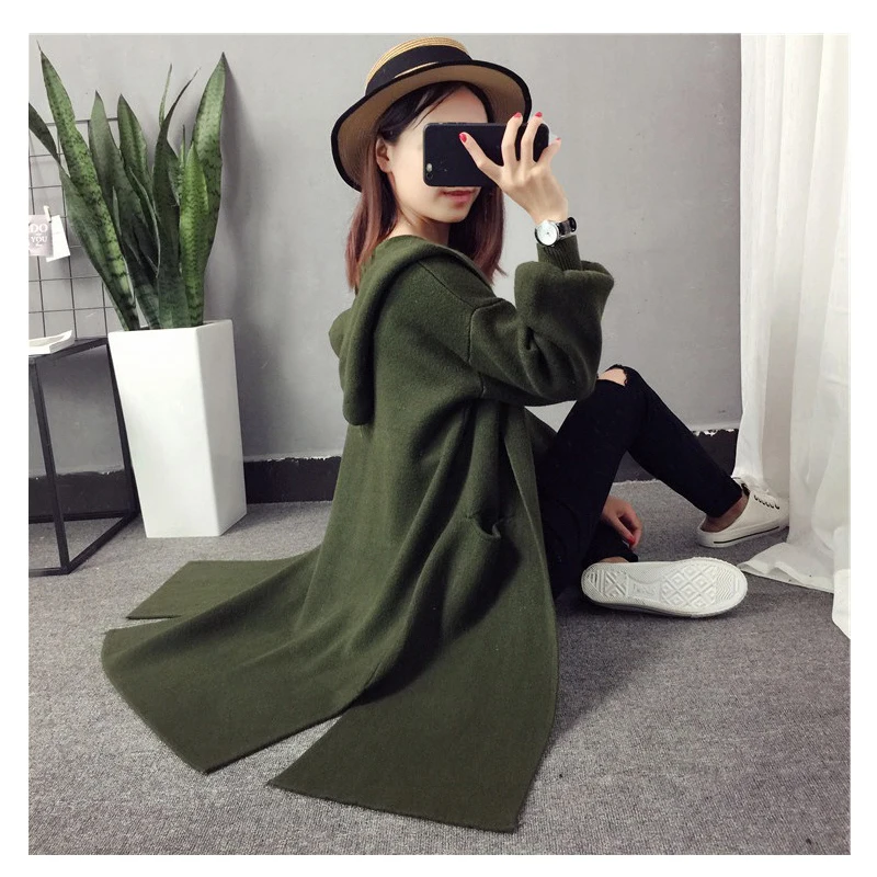 WT005 Harajuku длинный кардиган для девушек весенние модные длинные свитера женщин