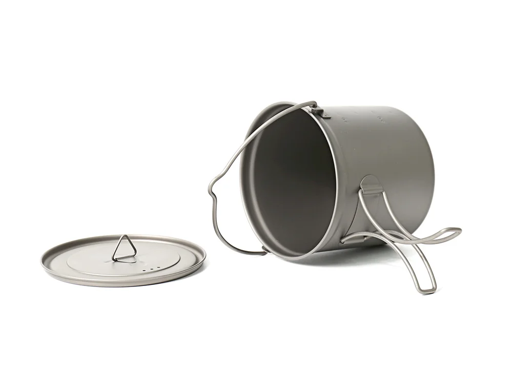 TOAKS POT-1100-BH титана Открытый Кемпинг висячий горшок с ручкой под поручень легко носить с собой 1100 мл 145 г