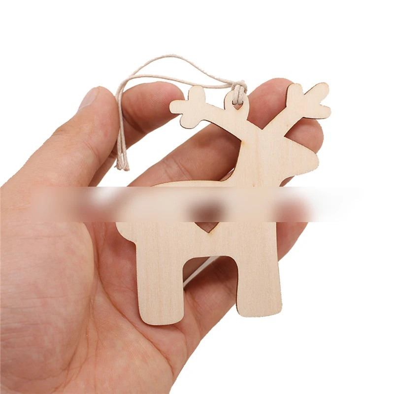 Деревянный Рождественский шар и висячее украшение с оленем DIY игрушка подарок 100
