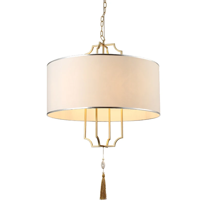 Современные Простые светодиодные подвесные светильники из настоящей латуни