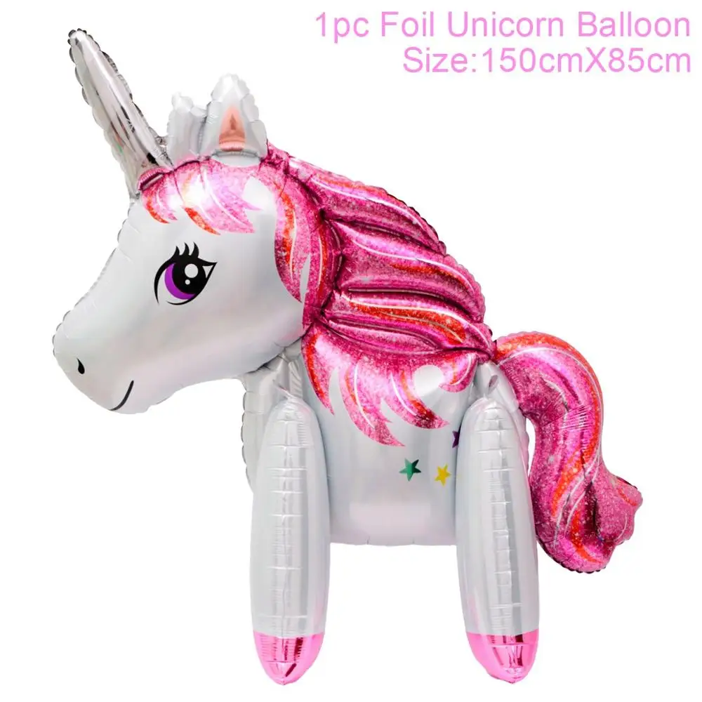 Unicorn Balloon Большой единорог Шар С Днем Рождения шар Единорог День Рождения Декор детские праздничные шарики с единорогом воздушный шар из фольги гигантский шар - Цвет: Unicorn Balloon