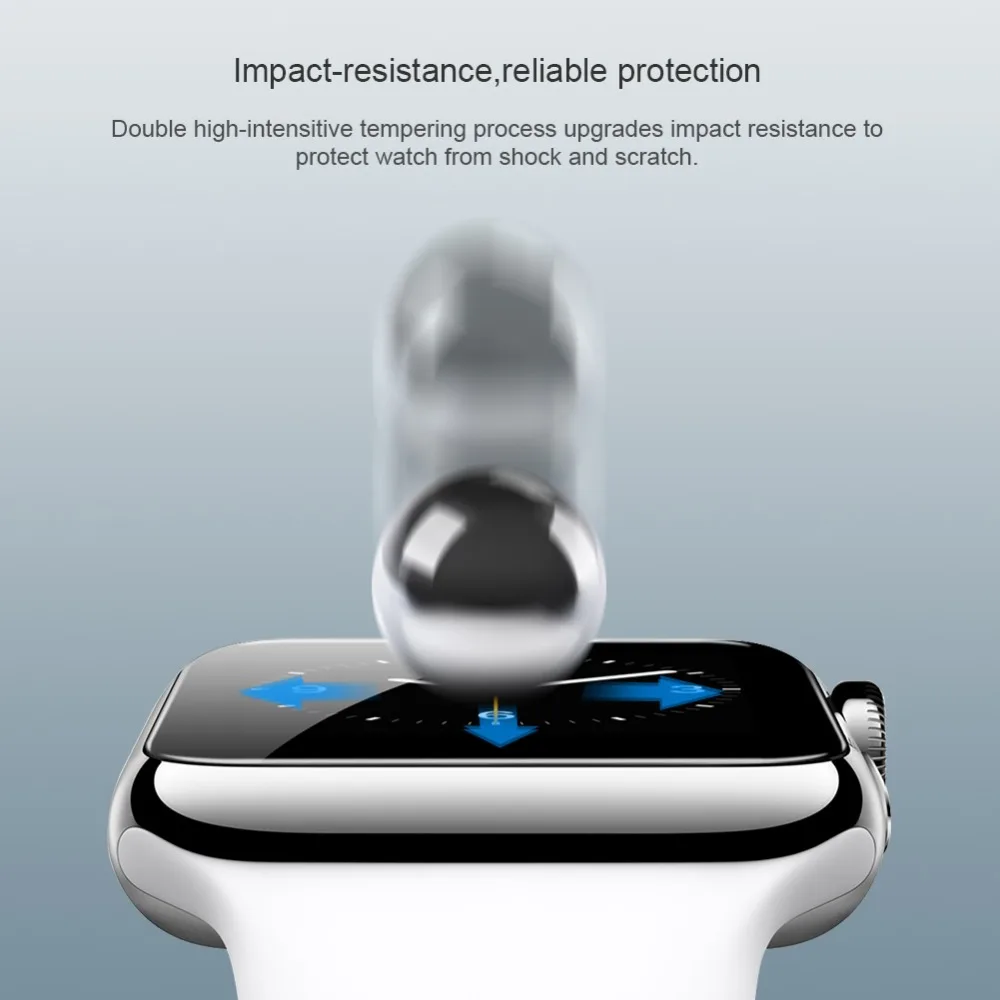 NILLKIN 3D AW+ Полное покрытие закаленное стекло пленка для Apple Watch 4 40 мм 44 мм Защитная стеклянная пленка для часов 1 2 3 38 мм 42 мм