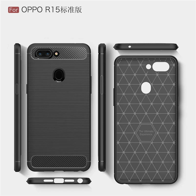 Чехол для OPPO R15 роскошный армированный резиновый силиконовый чехол телефона
